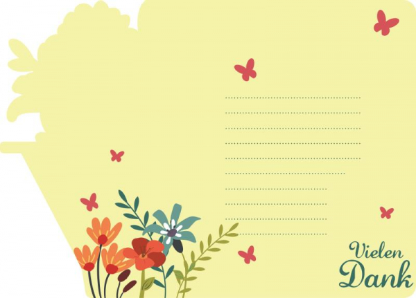31612 Grußkarte Fun-Cut Danke Blumen